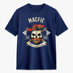 MacFie Tartan Crest 2D T-shirt - Alba Skull Style