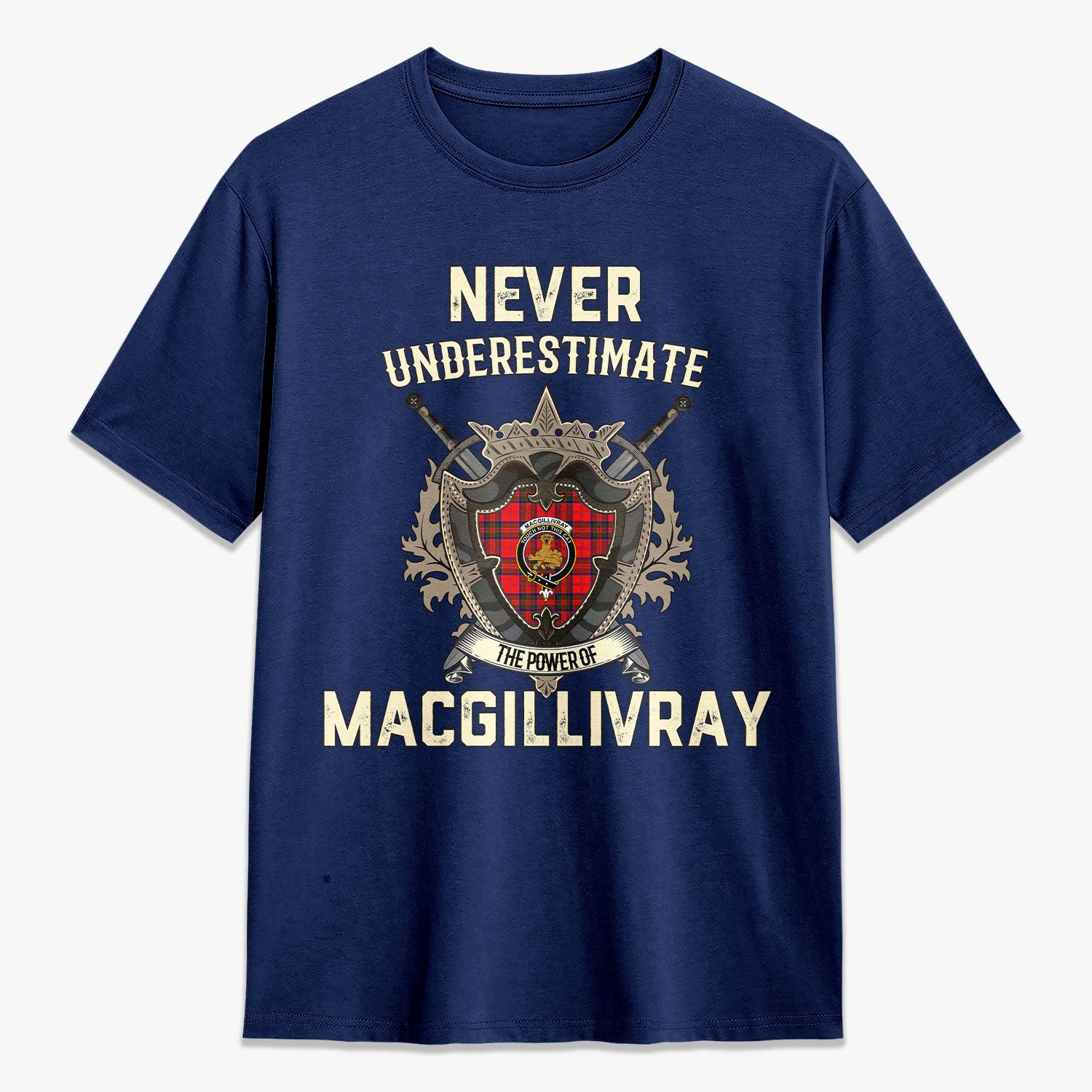 MacGillivray Modern Tartan Crest 2D T-shirt - Never Underestimate Style