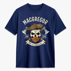 MacGregor Ancient Tartan Crest 2D T-shirt - Alba Skull Style