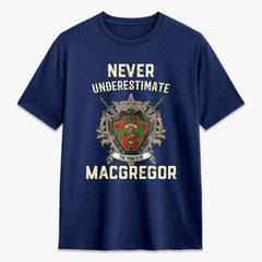MacGregor Modern Tartan Crest 2D T-shirt - Never Underestimate Style