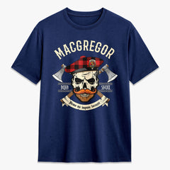 MacGregor Rob Roy Modern Tartan Crest 2D T-shirt - Alba Skull Style