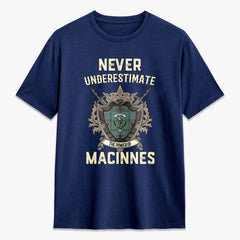 MacInnes Ancient Tartan Crest 2D T-shirt - Never Underestimate Style