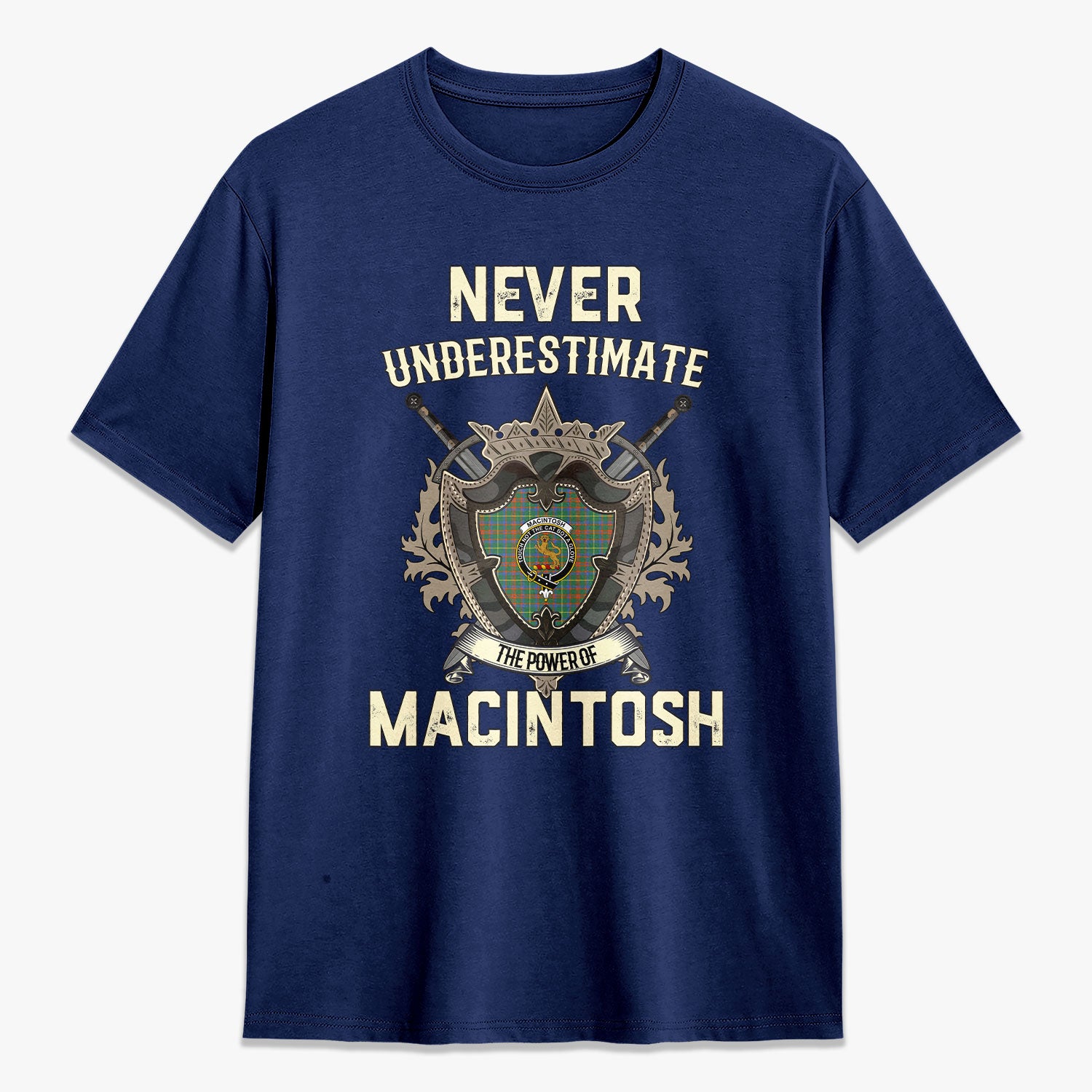 MacIntosh Hunting Ancient Tartan Crest 2D T-shirt - Never Underestimate Style
