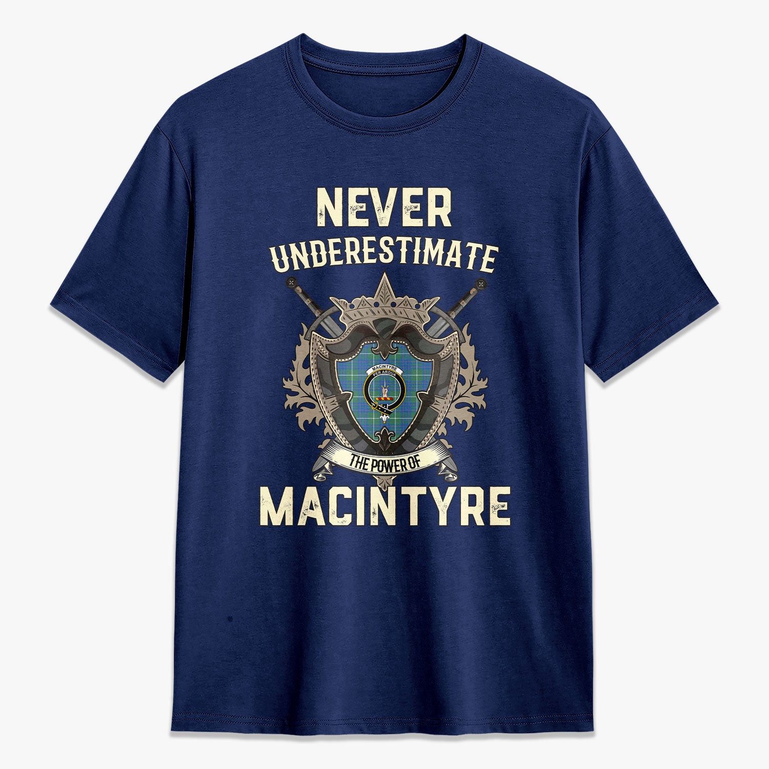 MacIntyre Hunting Ancient Tartan Crest 2D T-shirt - Never Underestimate Style