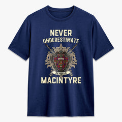 MacIntyre Modern Tartan Crest 2D T-shirt - Never Underestimate Style