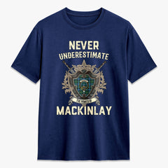 MacKinlay Ancient Tartan Crest 2D T-shirt - Never Underestimate Style