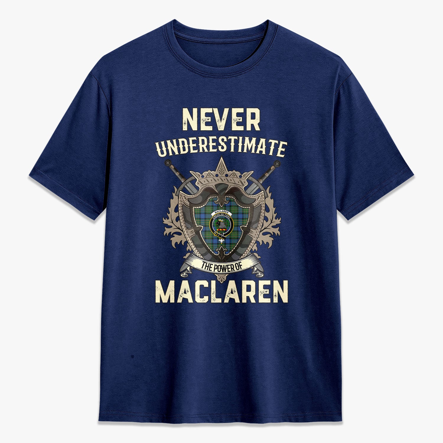 MacLaren Ancient Tartan Crest 2D T-shirt - Never Underestimate Style