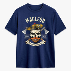 MacLeod of Lewis Ancient Tartan Crest 2D T-shirt - Alba Skull Style