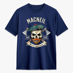 MacNeil of Colonsay Ancient Tartan Crest 2D T-shirt - Alba Skull Style