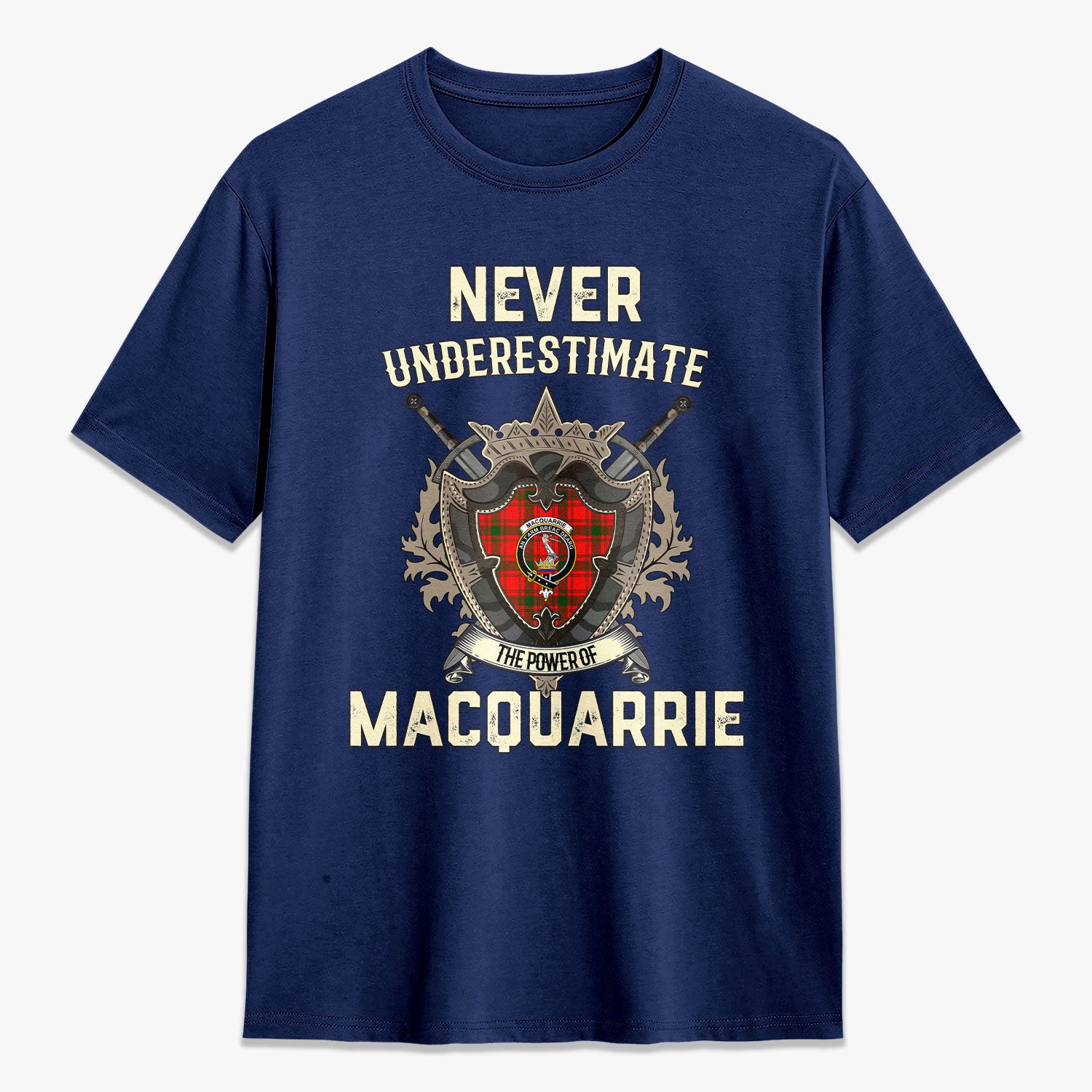 MacQuarrie Tartan Crest 2D T-shirt - Never Underestimate Style