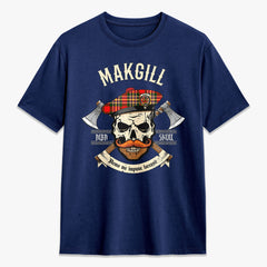 Makgill Tartan Crest 2D T-shirt - Alba Skull Style