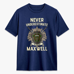 Maxwell Hunting Tartan Crest 2D T-shirt - Never Underestimate Style