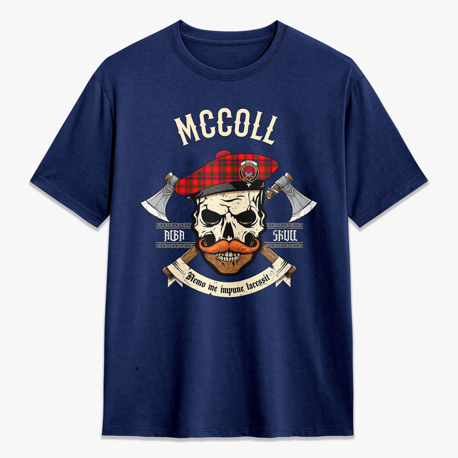 McColl Tartan Crest 2D T-shirt - Alba Skull Style