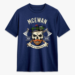 McEwan Modern Tartan Crest 2D T-shirt - Alba Skull Style