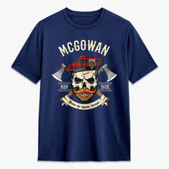 McGowan Tartan Crest 2D T-shirt - Alba Skull Style