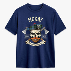 McKay Ancient Tartan Crest 2D T-shirt - Alba Skull Style