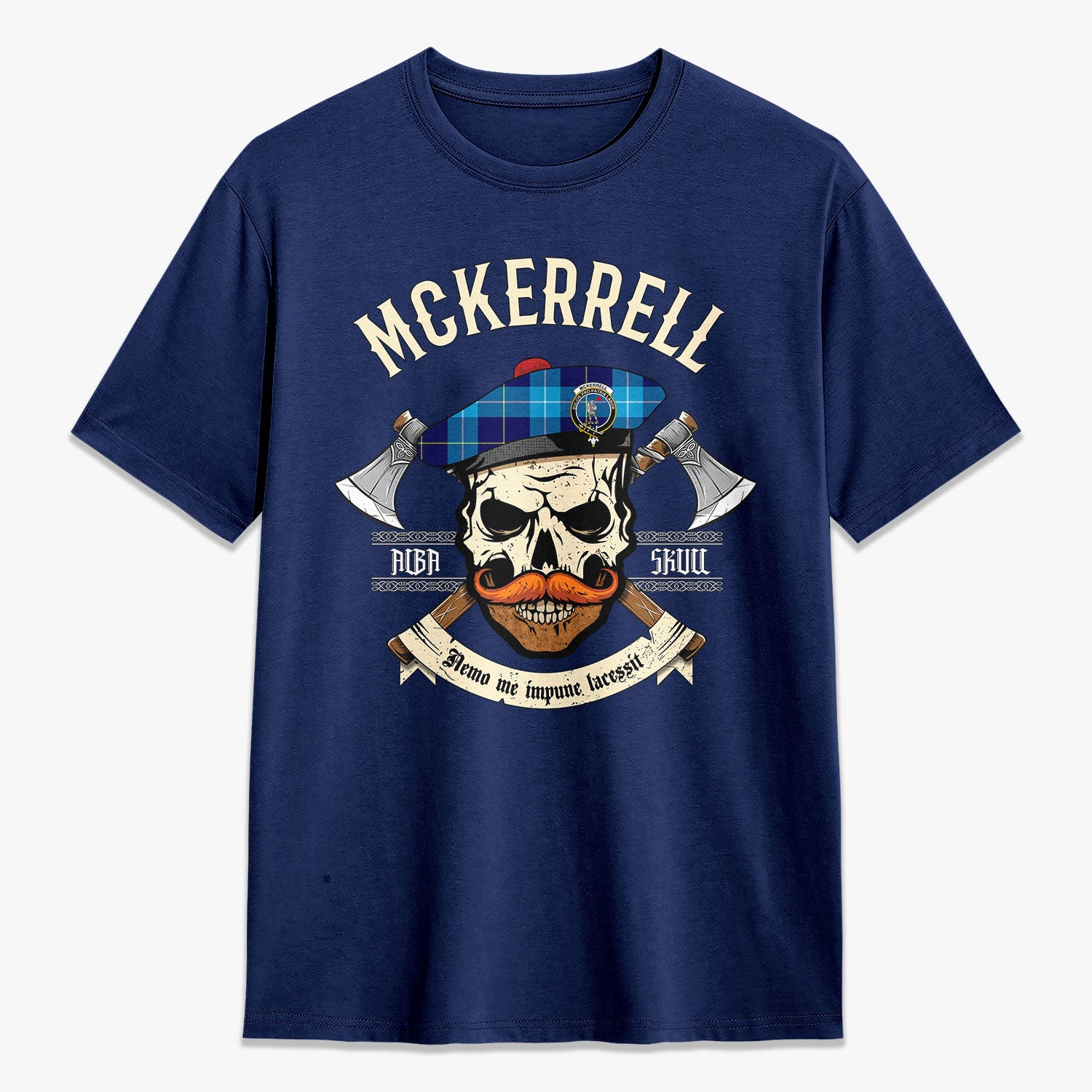 McKerrell Tartan Crest 2D T-shirt - Alba Skull Style