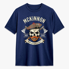 McKinnon Ancient Tartan Crest 2D T-shirt - Alba Skull Style