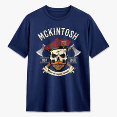 McKintosh Modern Tartan Crest 2D T-shirt - Alba Skull Style