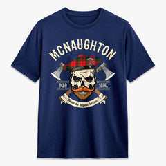 McNaughton Modern Tartan Crest 2D T-shirt - Alba Skull Style