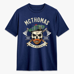 McThomas Ancient Tartan Crest 2D T-shirt - Alba Skull Style