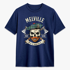 Melville Tartan Crest 2D T-shirt - Alba Skull Style