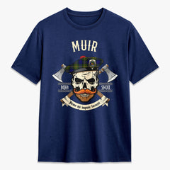 Muir Tartan Crest 2D T-shirt - Alba Skull Style