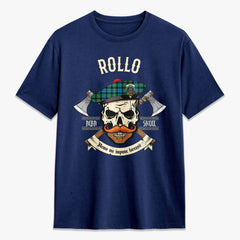 Rollo Ancient Tartan Crest 2D T-shirt - Alba Skull Style