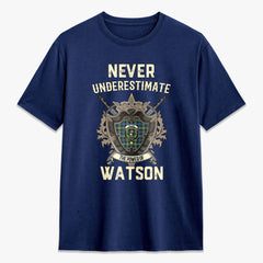 Watson Ancient Tartan Crest 2D T-shirt - Never Underestimate Style