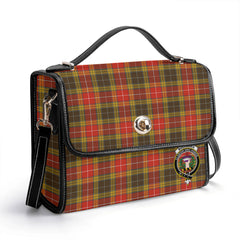 Buchanan Old Set Weathered Tartan Crest Satchel Bag