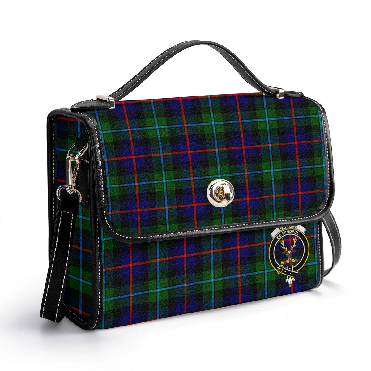 Calder Tartan Crest Satchel Bag