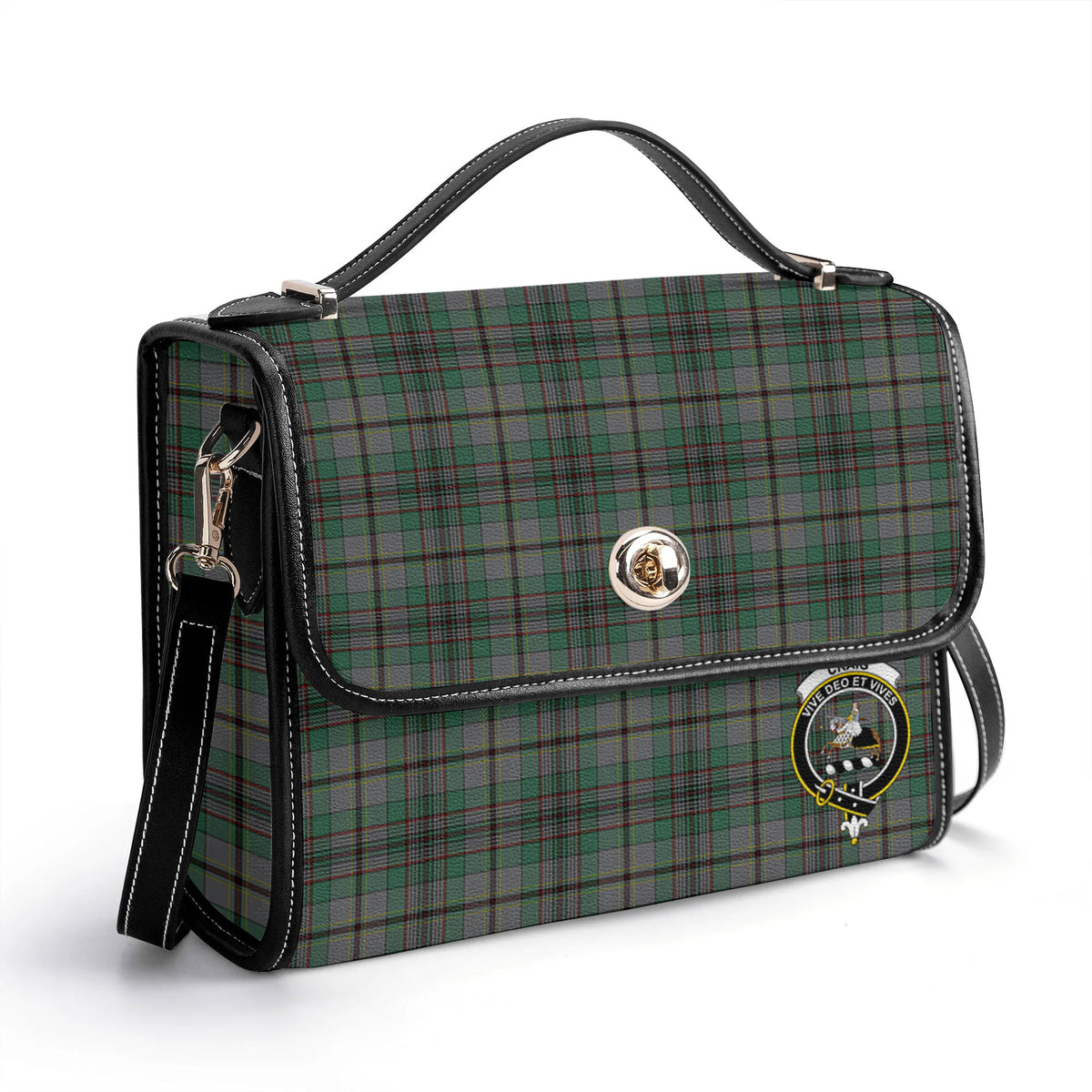 Craig Tartan Crest Satchel Bag