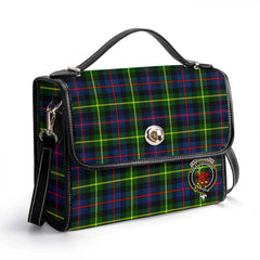 Farquharson Modern Tartan Crest Satchel Bag