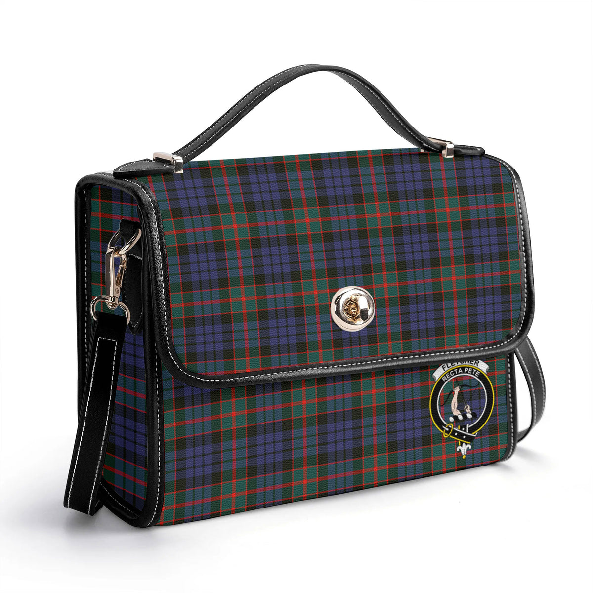 Fletcher of Dunans Tartan Crest Satchel Bag