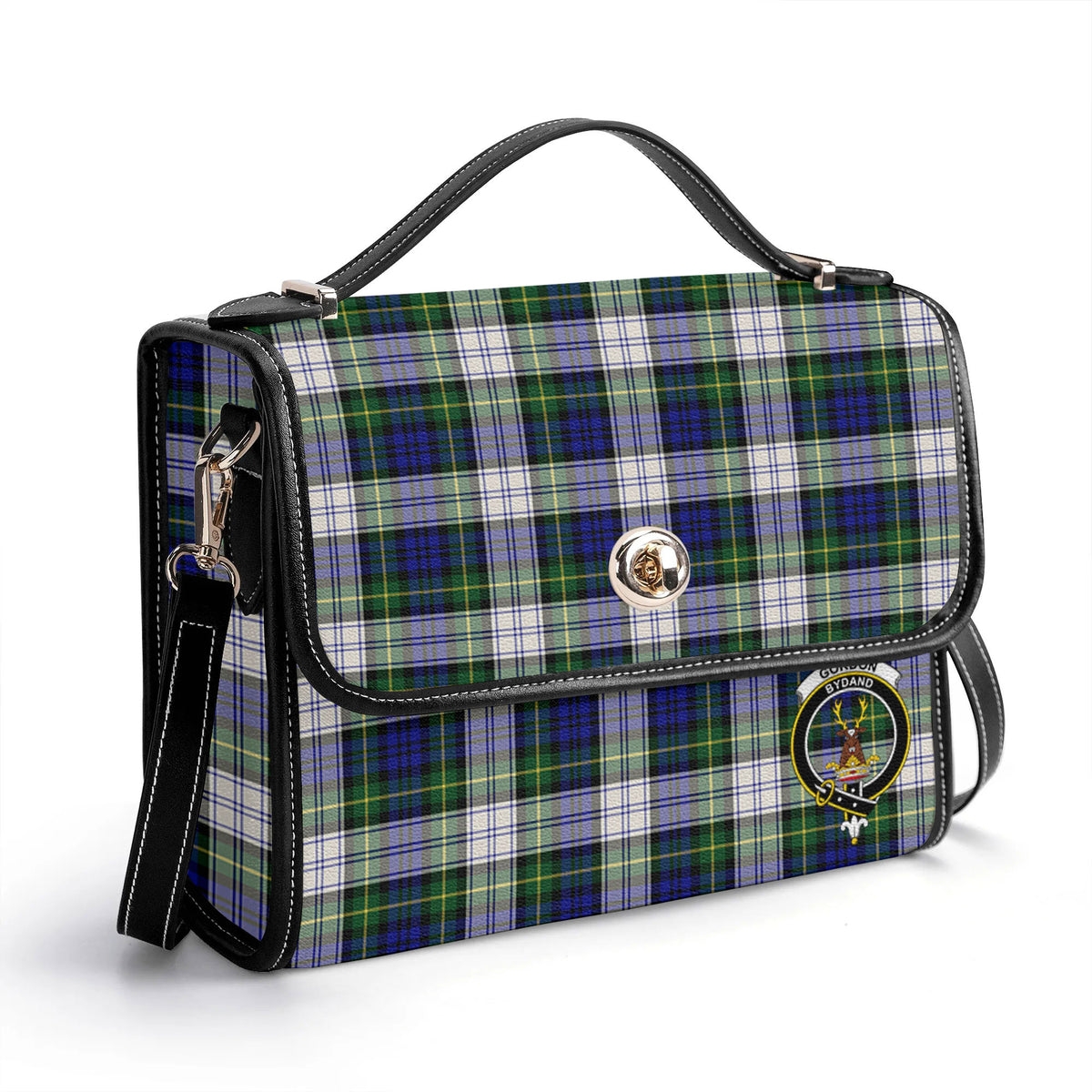 Gordon Dress Modern Tartan Crest Satchel Bag