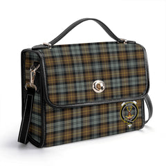 Gordon Weathered Tartan Crest Satchel Bag