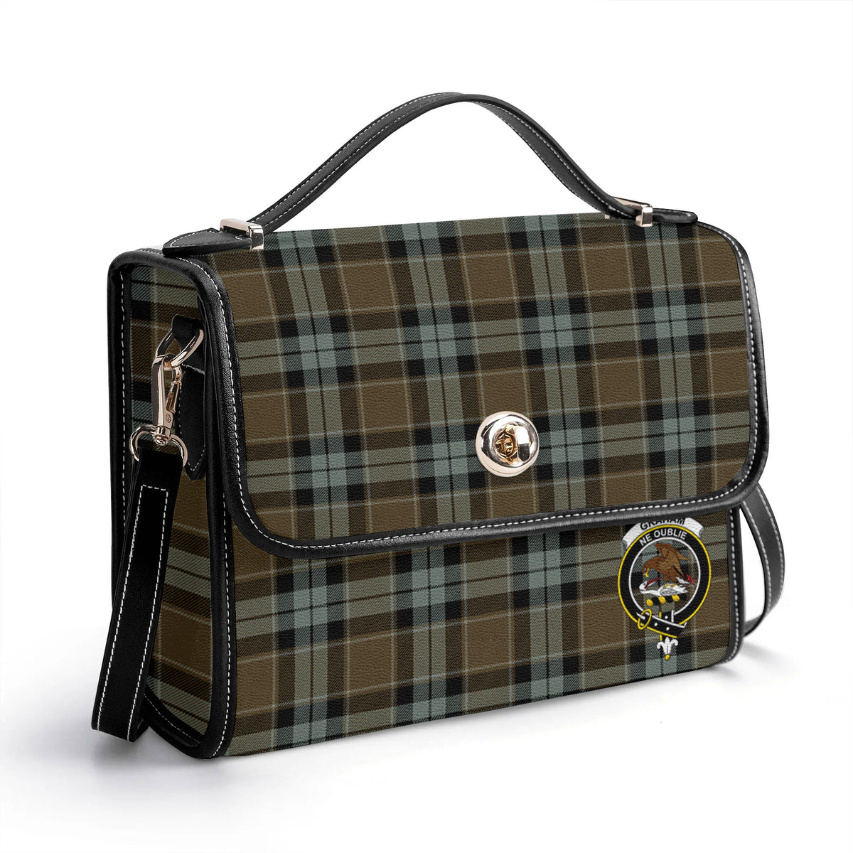 Graham of Menteith Weathered Tartan Crest Satchel Bag