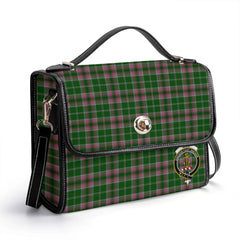 Gray Hunting Tartan Crest Satchel Bag