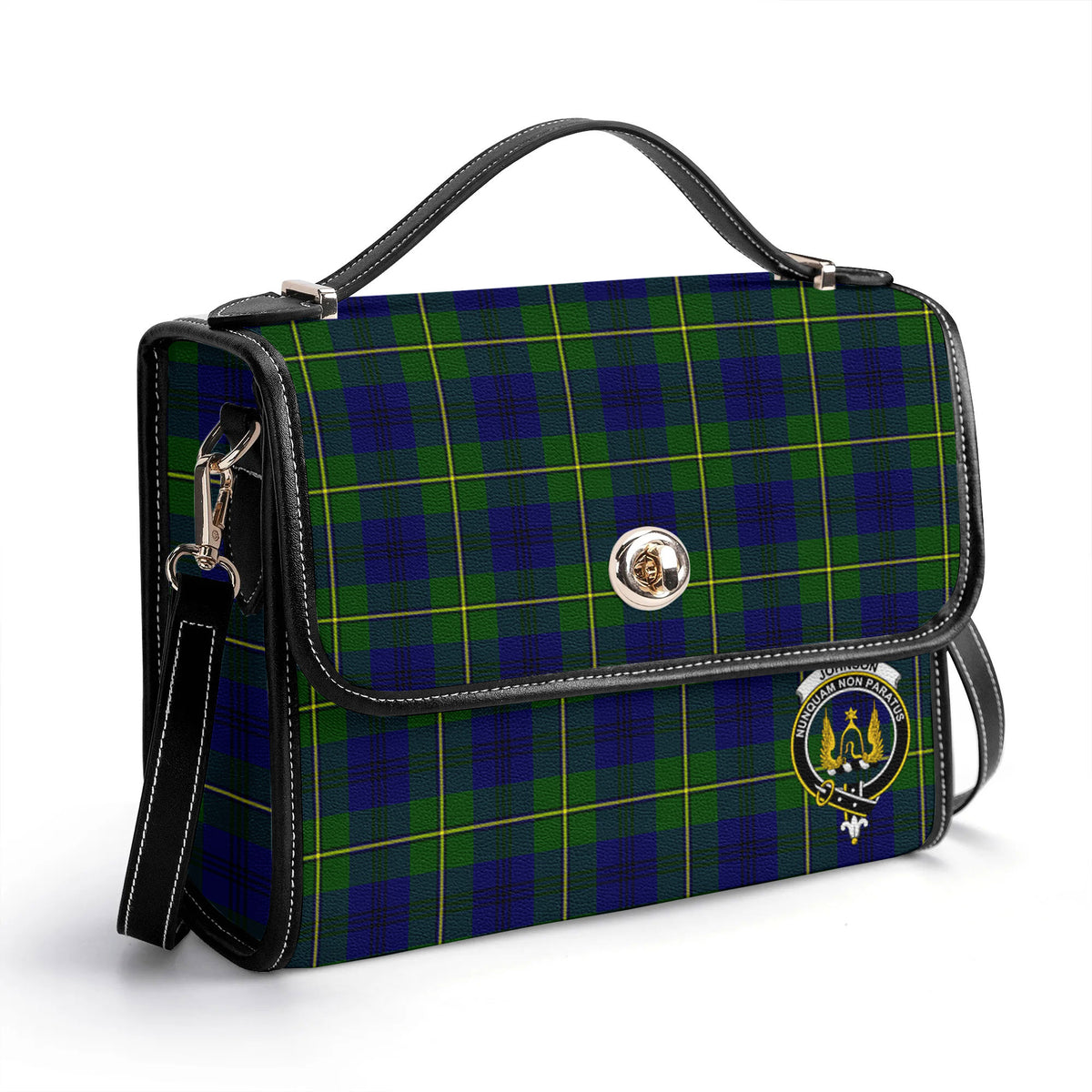 Johnson Modern Tartan Crest Satchel Bag
