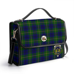 Johnston Modern Tartan Crest Satchel Bag