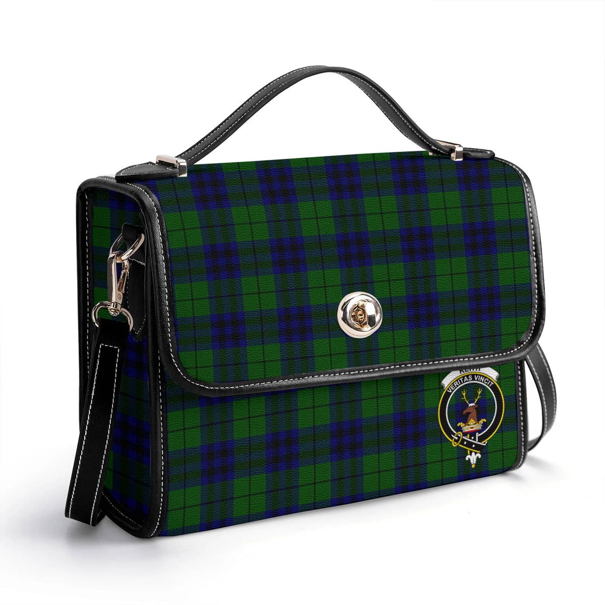 Keith Modern Tartan Crest Satchel Bag