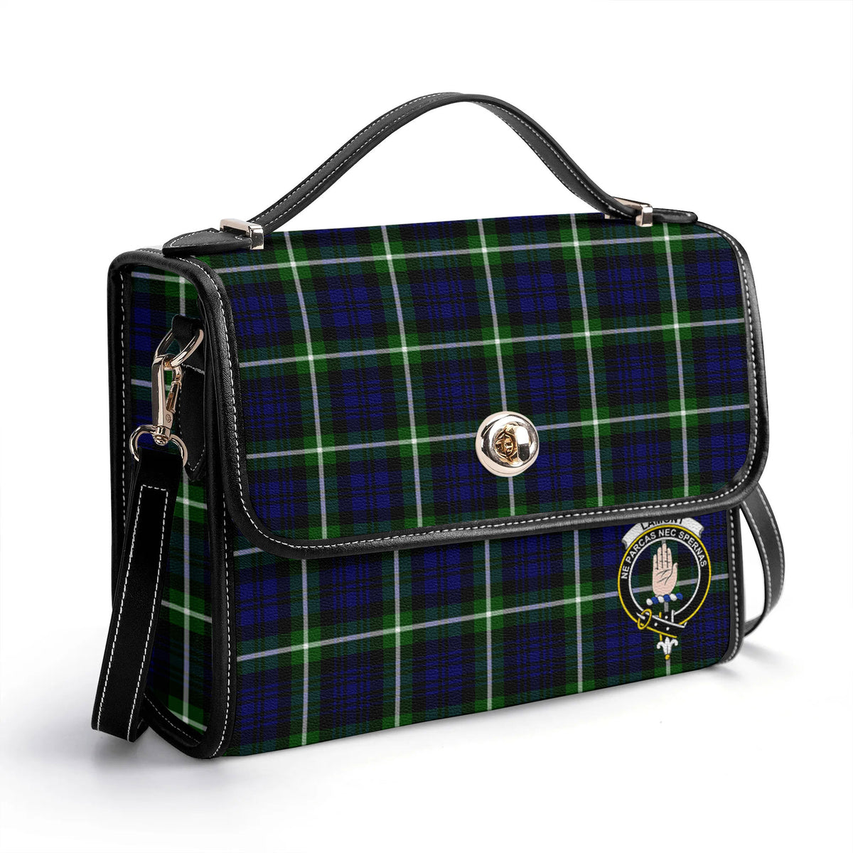 Lamont Modern Tartan Crest Satchel Bag