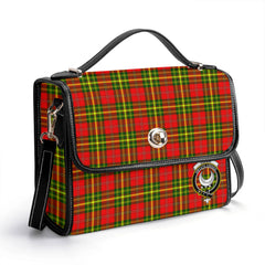 Leask Tartan Crest Satchel Bag