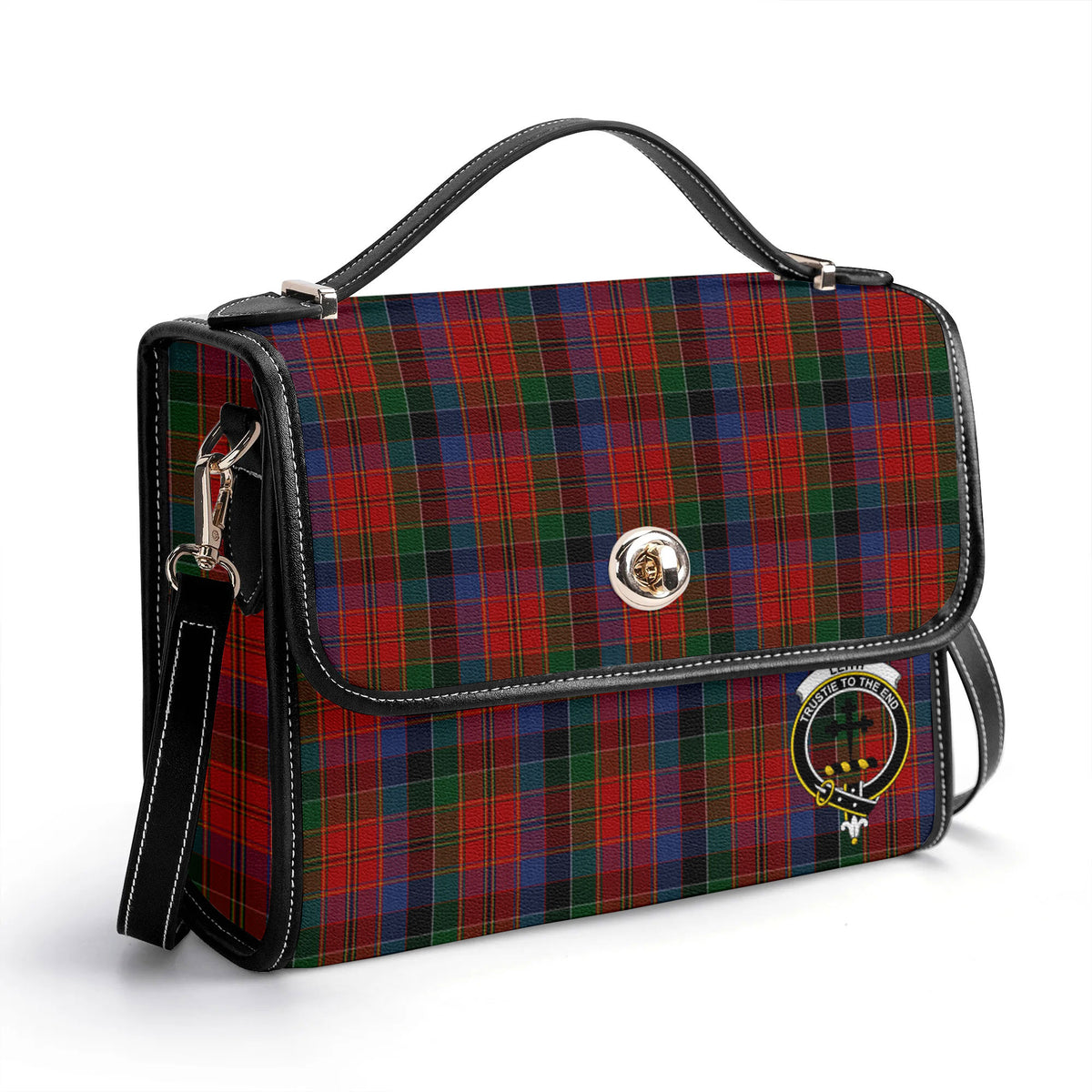 Leith Tartan Crest Satchel Bag