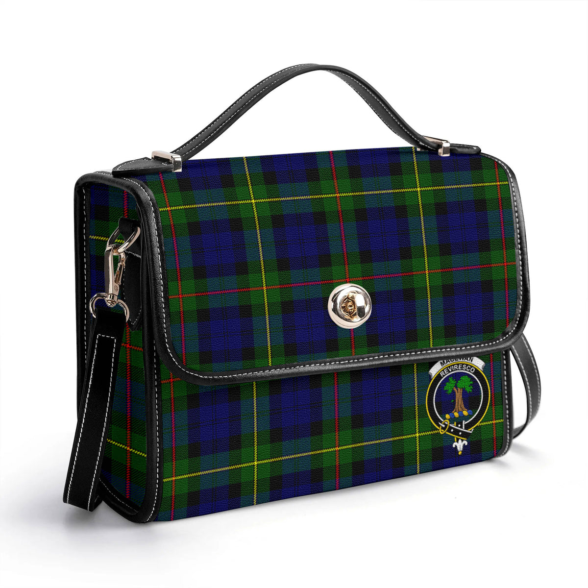 MacEwan Modern Tartan Crest Satchel Bag