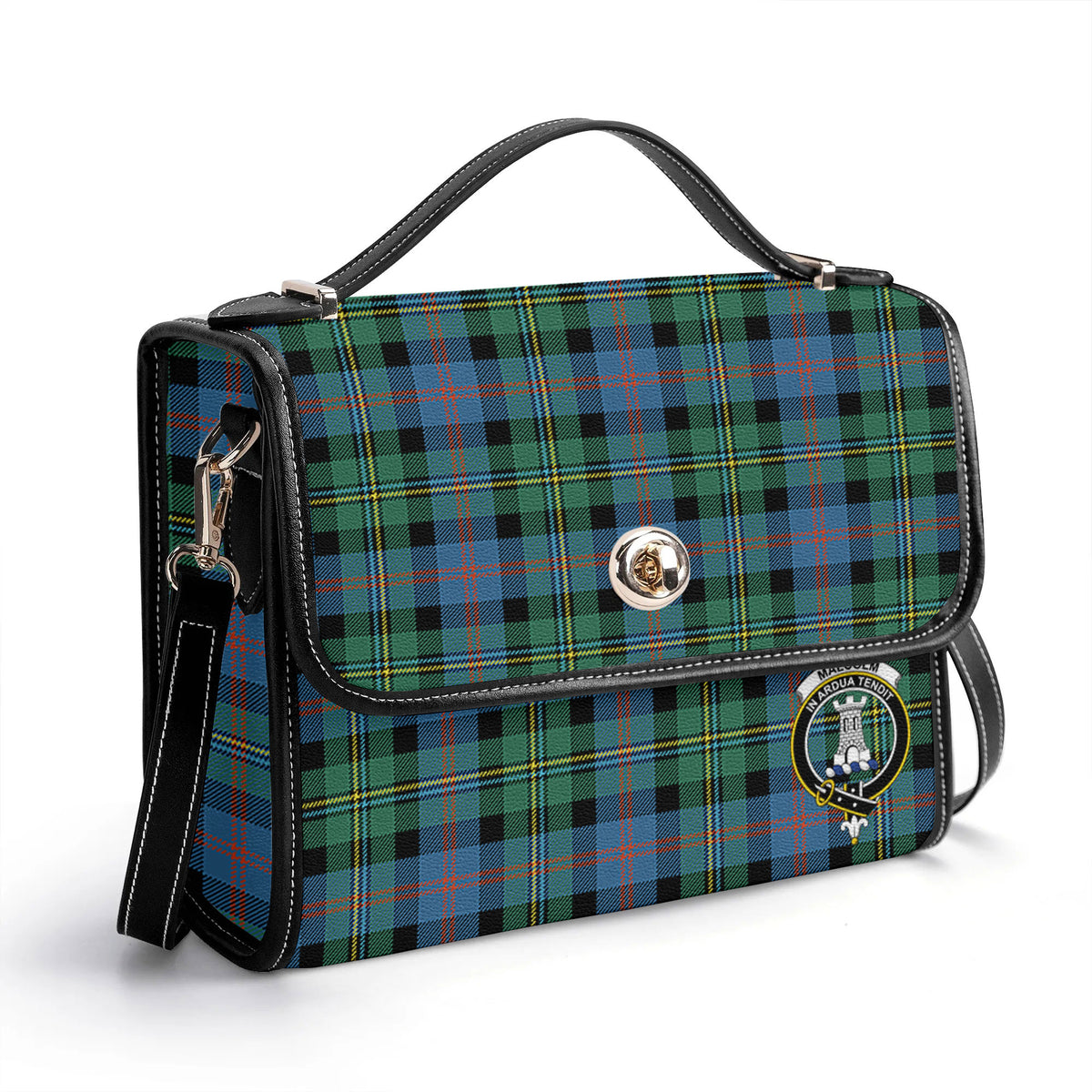 Malcolm Ancient Tartan Crest Satchel Bag