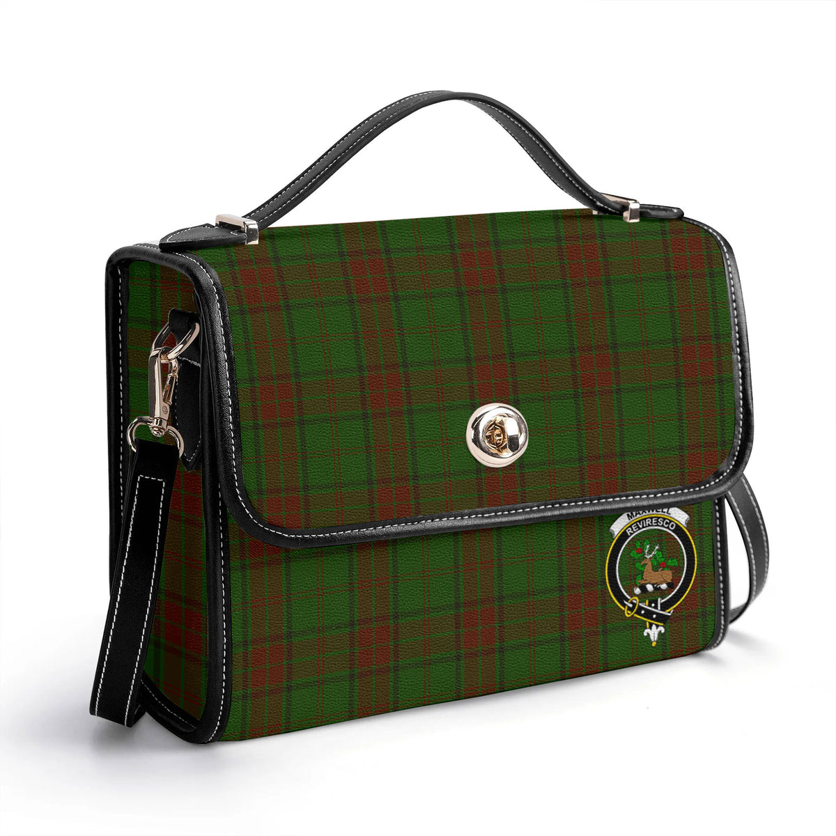 Maxwell Hunting Tartan Crest Satchel Bag