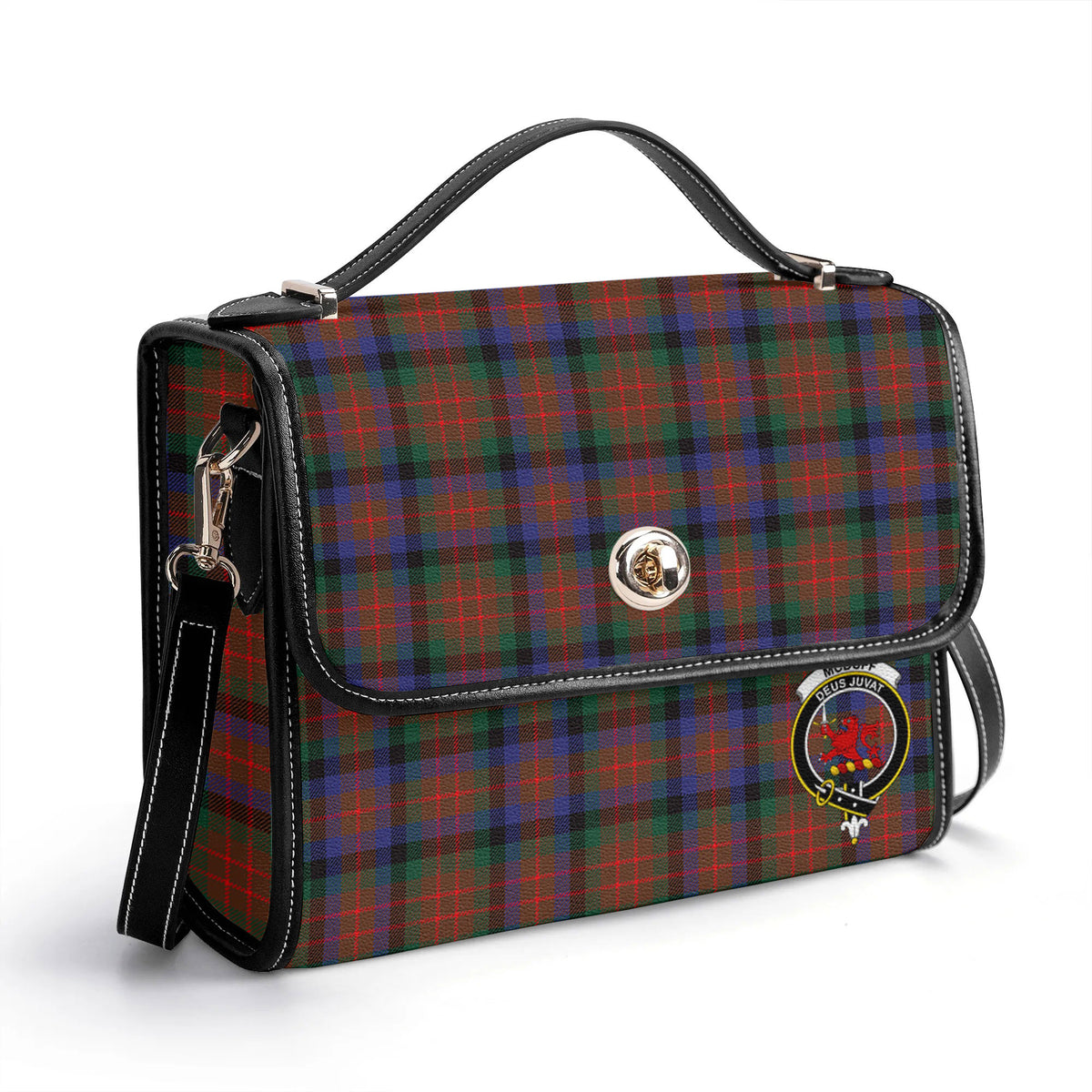 McDuff Hunting Modern Tartan Crest Satchel Bag