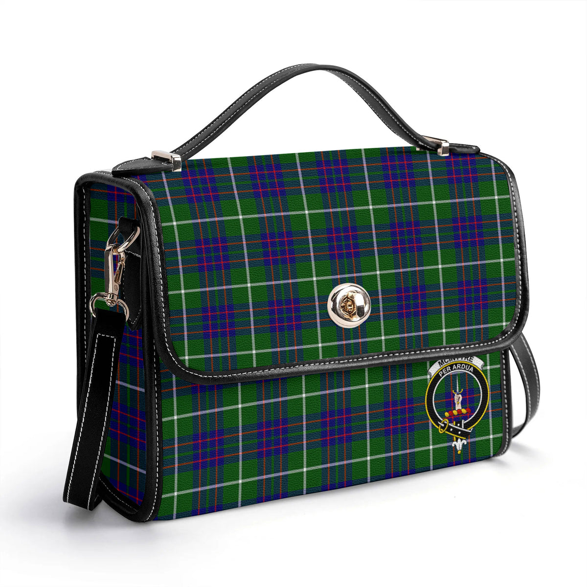 McIntyre Hunting Modern Tartan Crest Satchel Bag