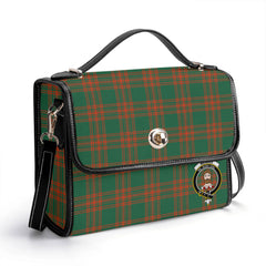 Menzies Green Ancient Tartan Crest Satchel Bag